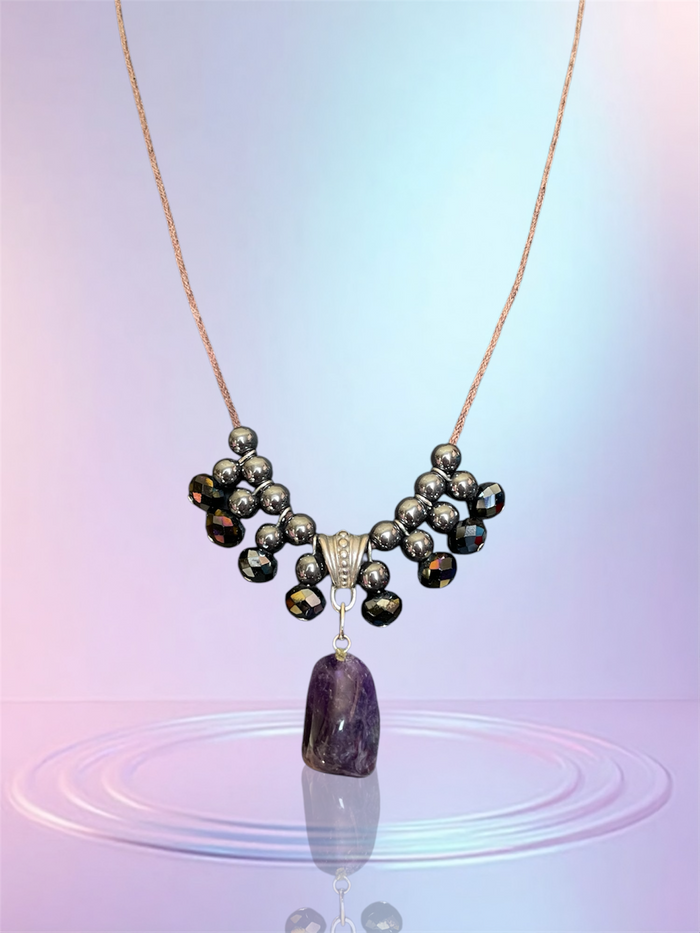 Amethyst and Haematite Necklace