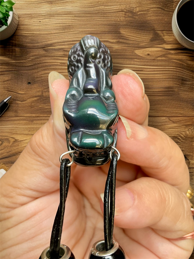 Rainbow Obsidian Pixiu Pendant