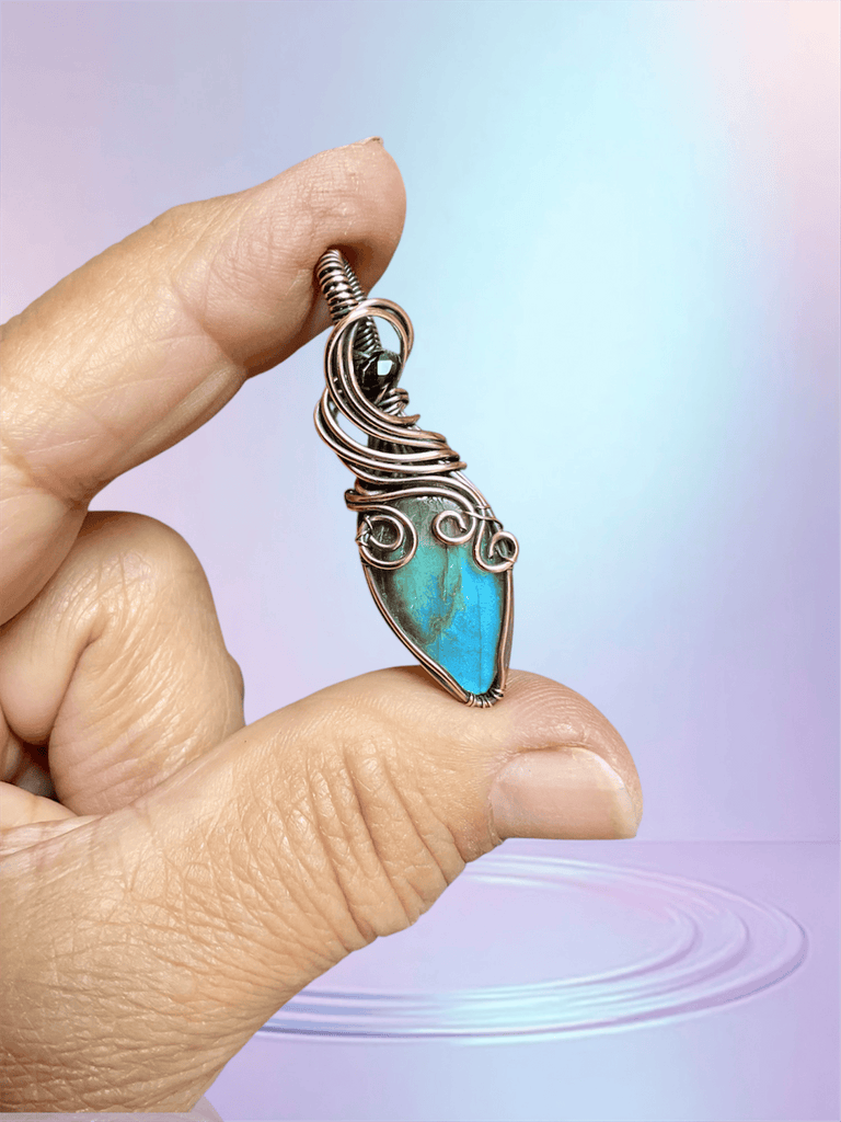 Labradorite Wire Wrapped Pendant