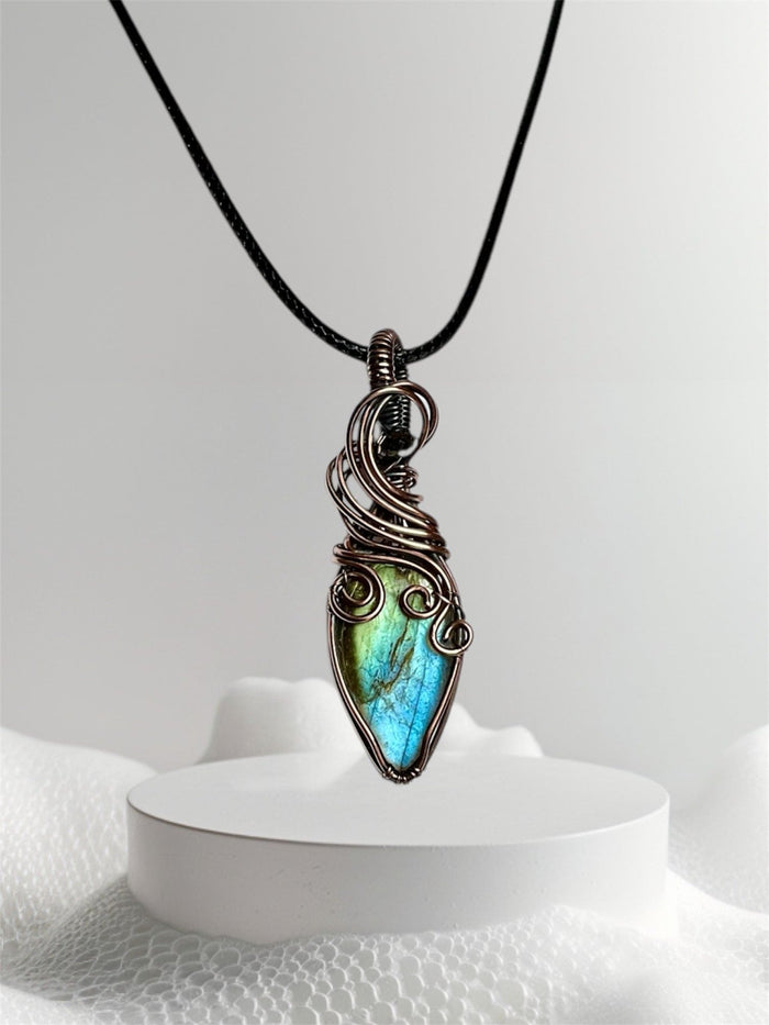 Labradorite Wire Wrapped Pendant - Connie’s Crystals 