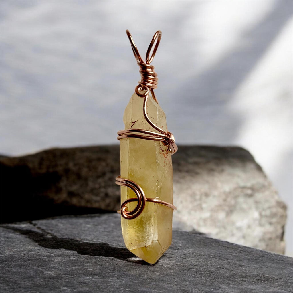 Citrine Point Wire Wrapped Pendant ✨