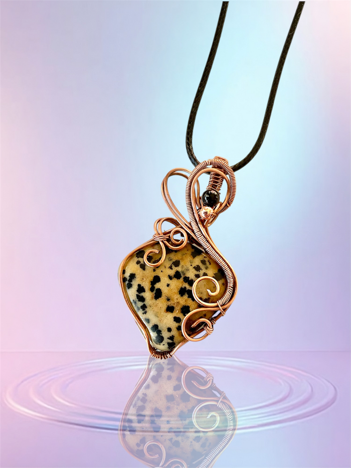 Dalmatian Jasper With Black Onyx Accent