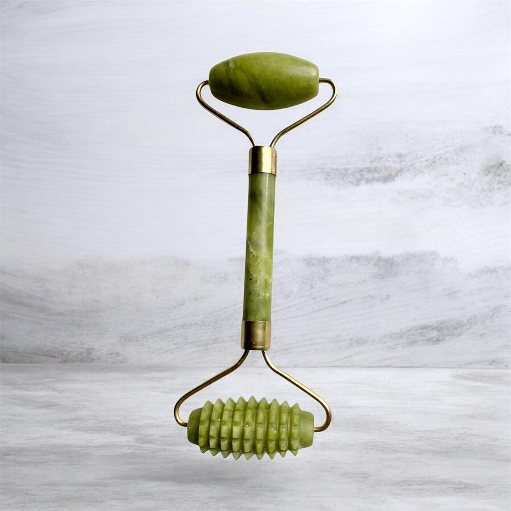 Green Stone Facial Roller & Gua Sha Board Face Massagers