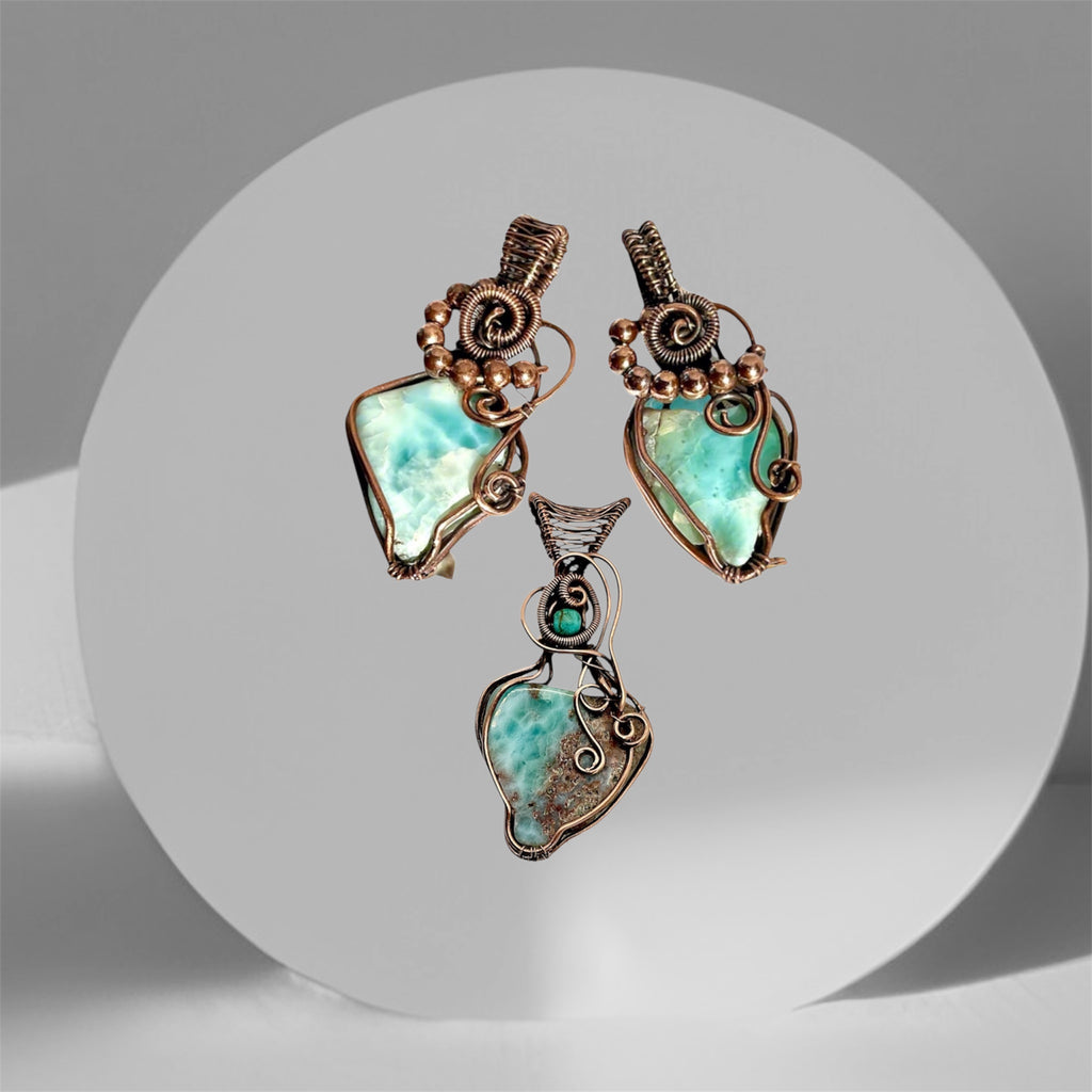 Larimar Mini Pendants - Connie’s Crystals 