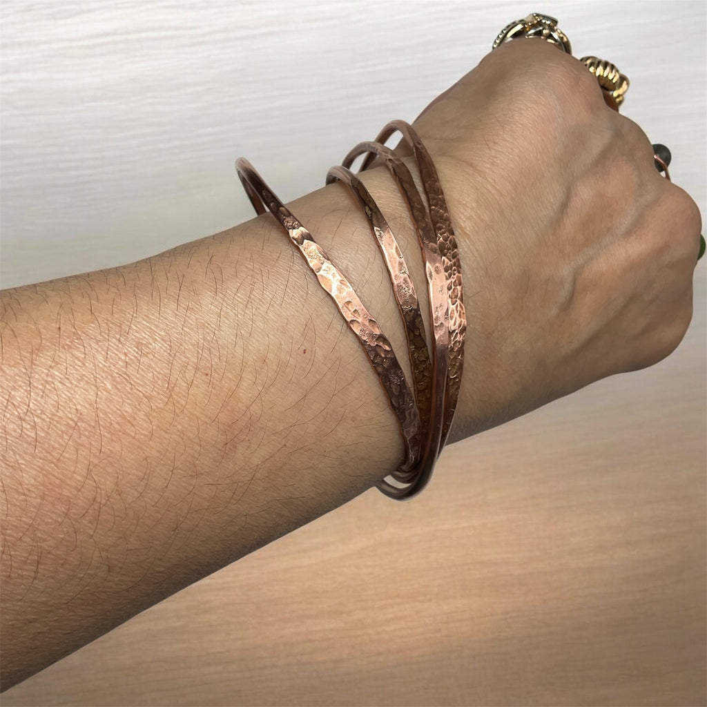 Hammered Copper Cuff Bracelet - Connie’s Crystals 