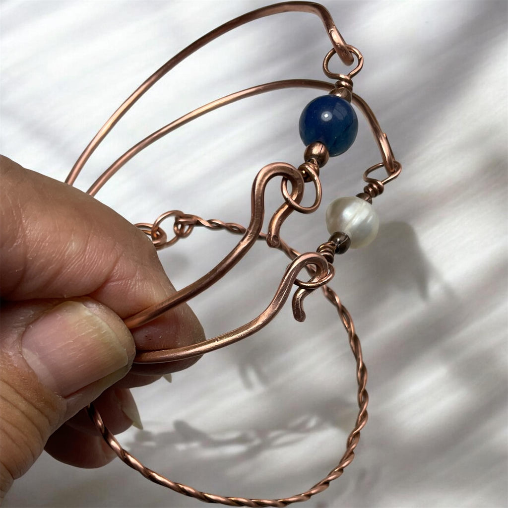 Hammered Copper Cuff Bracelet - Connie’s Crystals 