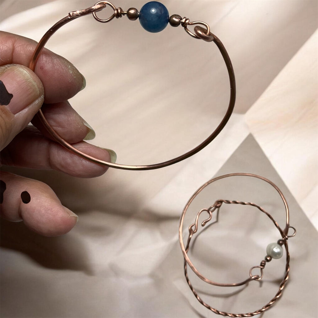 Hammered Copper Cuff Bracelet - Connie’s Crystals 