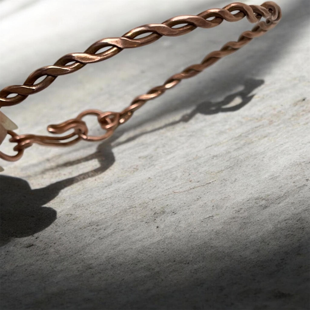 Hammered Copper Cuff Bracelet - Connie’s Crystals 