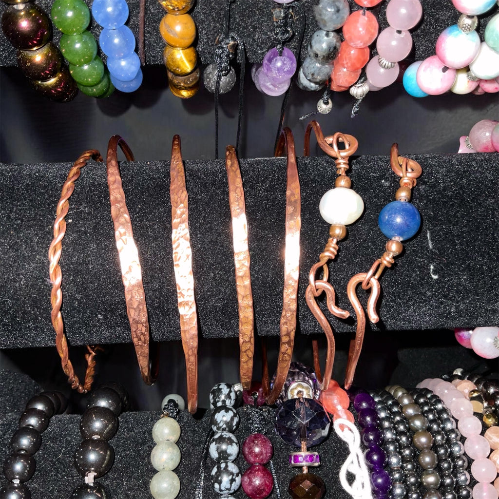 Hammered Copper Cuff Bracelet - Connie’s Crystals 