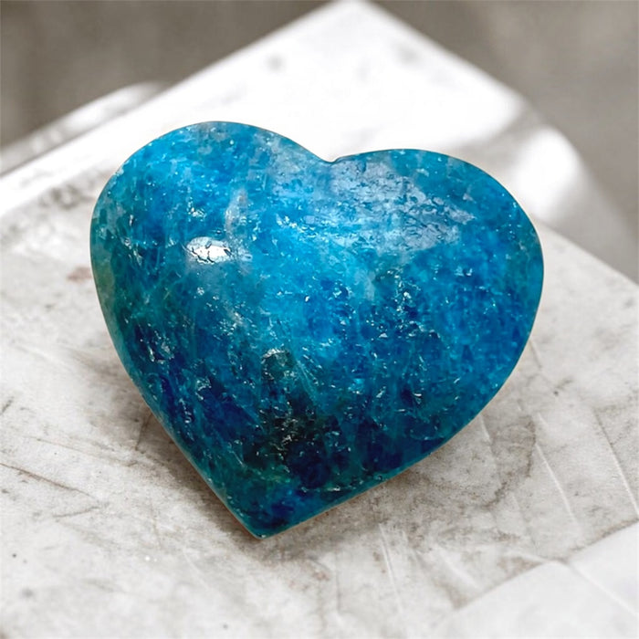 Blue Apatite Puffy Heart