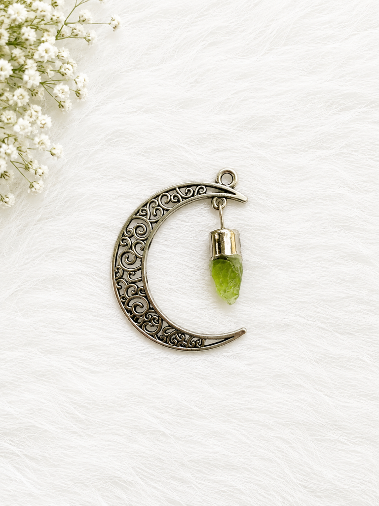Crescent Moon Crystal Pendants