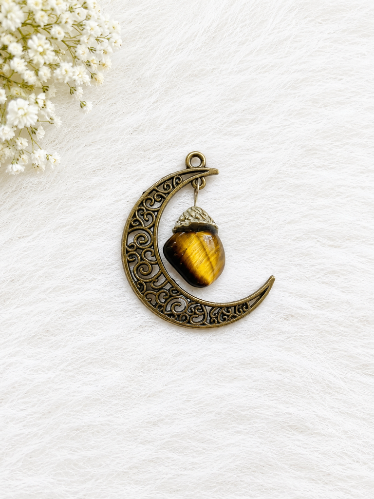 Crescent Moon Crystal Pendants