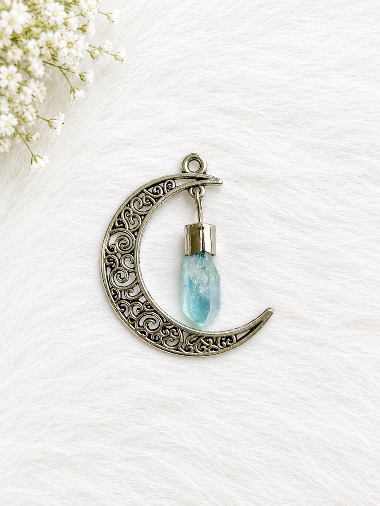 Crescent Moon Crystal Pendants