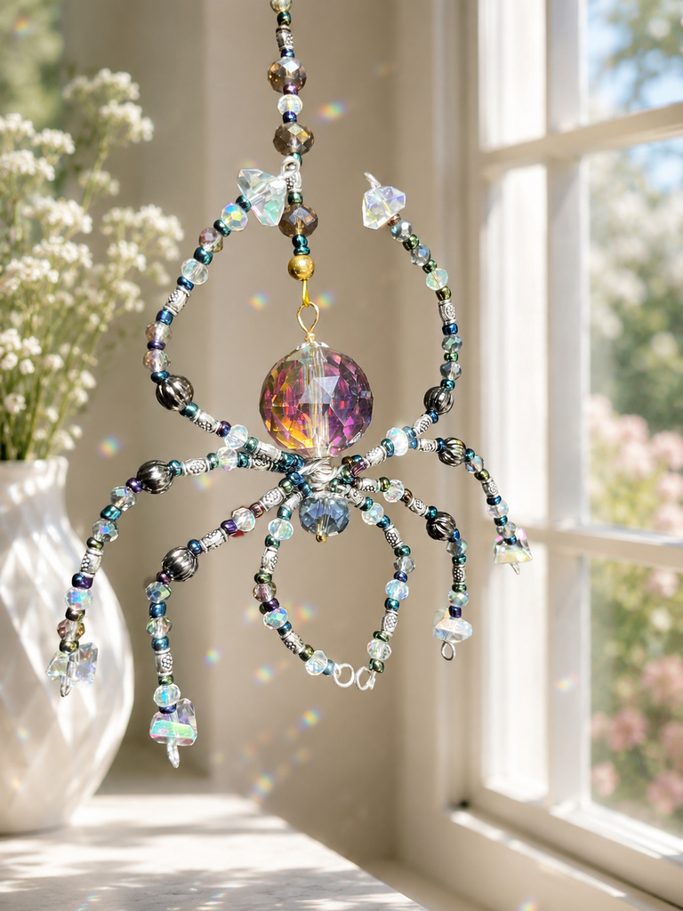 Crystal Spider Sun Catchers