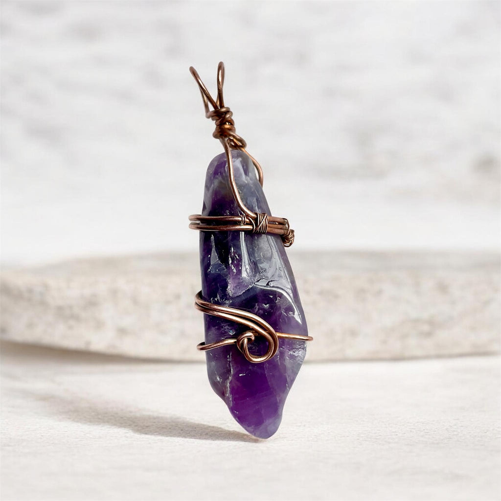Amethyst Tumbled Polished Points Pendants - Connie’s Crystals 