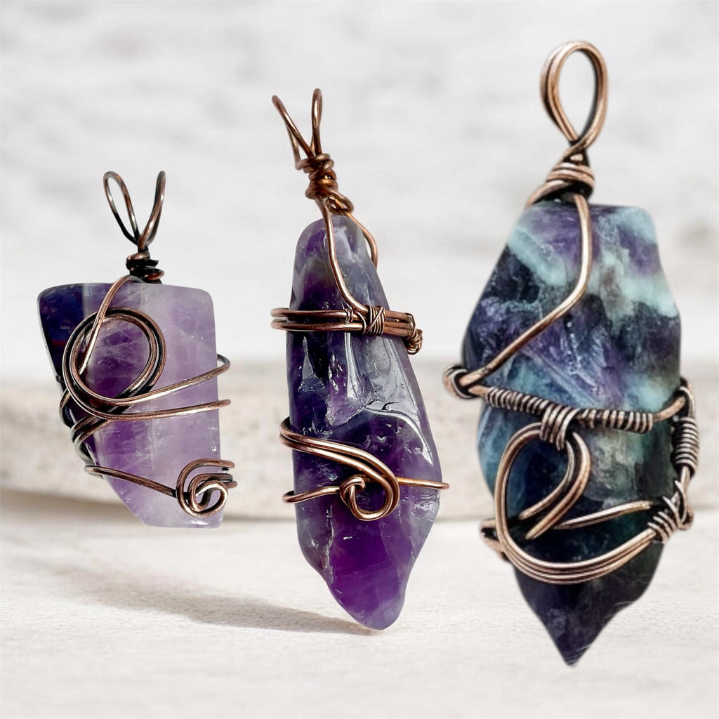 Amethyst Tumbled Polished Points Pendants - Connie’s Crystals 