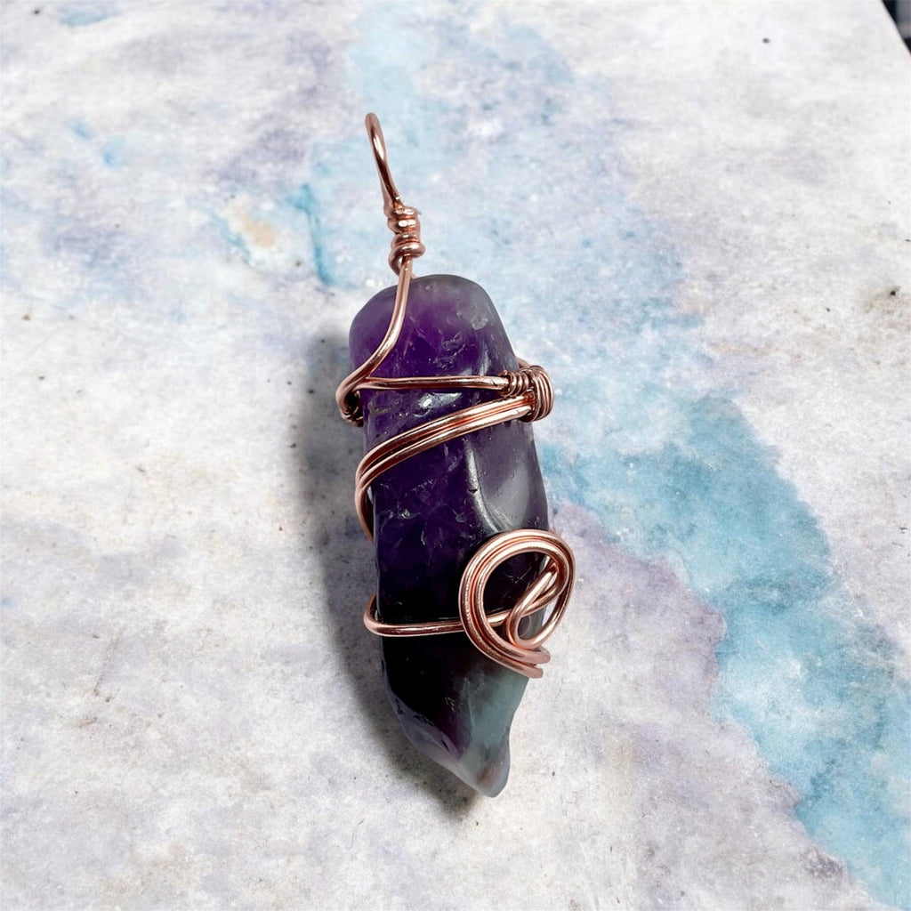 Amethyst Tumbled Polished Points Pendants - Connie’s Crystals 