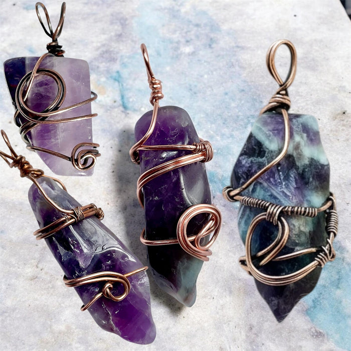 Amethyst Tumbled Polished Points Pendants - Connie’s Crystals 