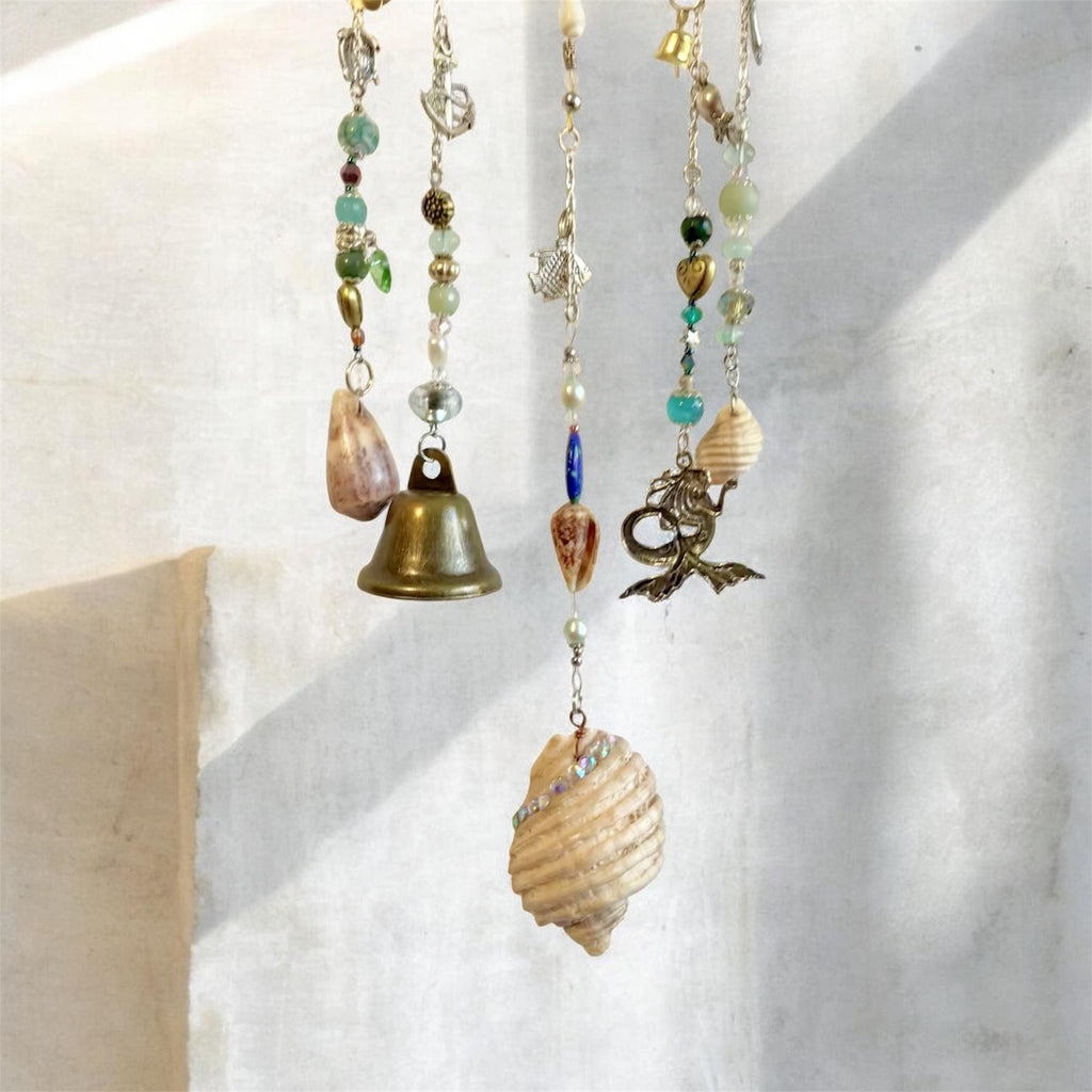 Seaside Witch Bell Chimes – Crystals, Pearls, Real Shells & Ocean Charms - Connie’s Crystals 