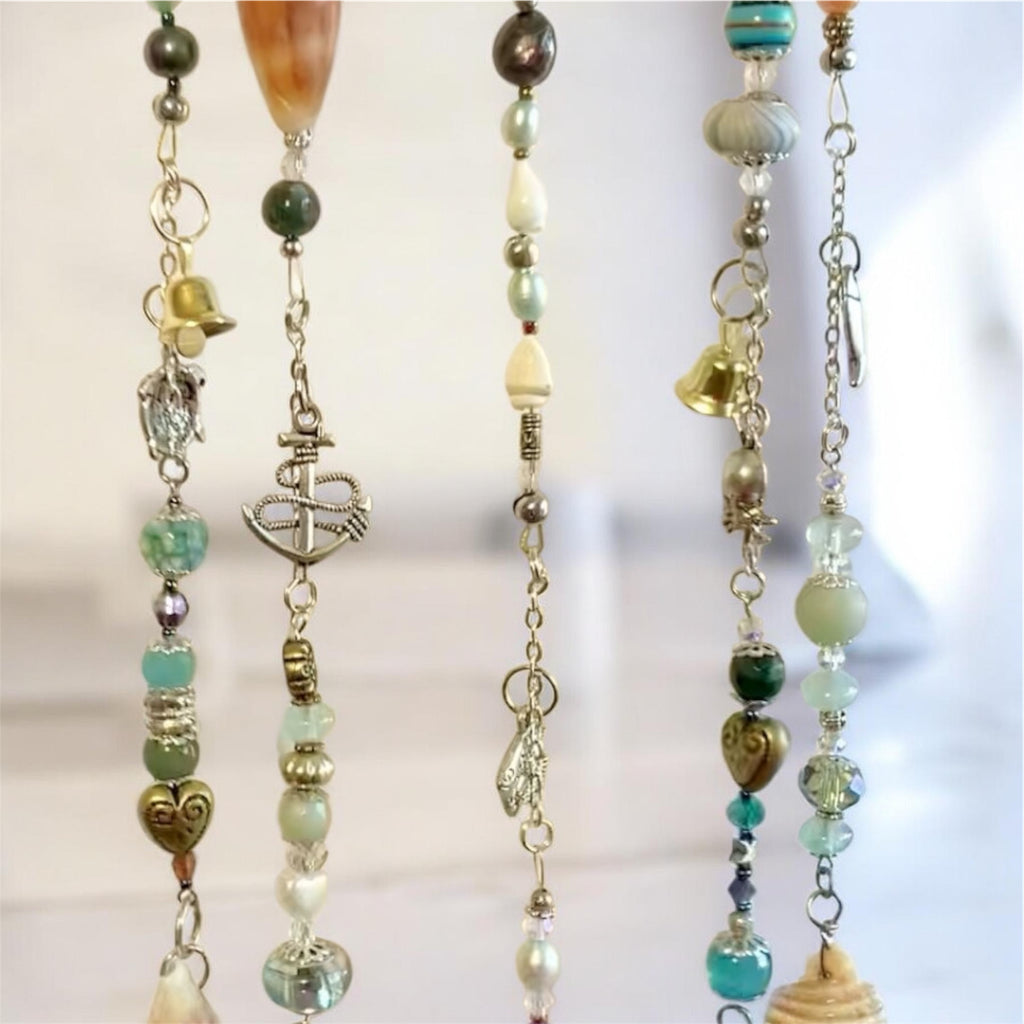 Seaside Witch Bell Chimes – Crystals, Pearls, Real Shells & Ocean Charms - Connie’s Crystals 