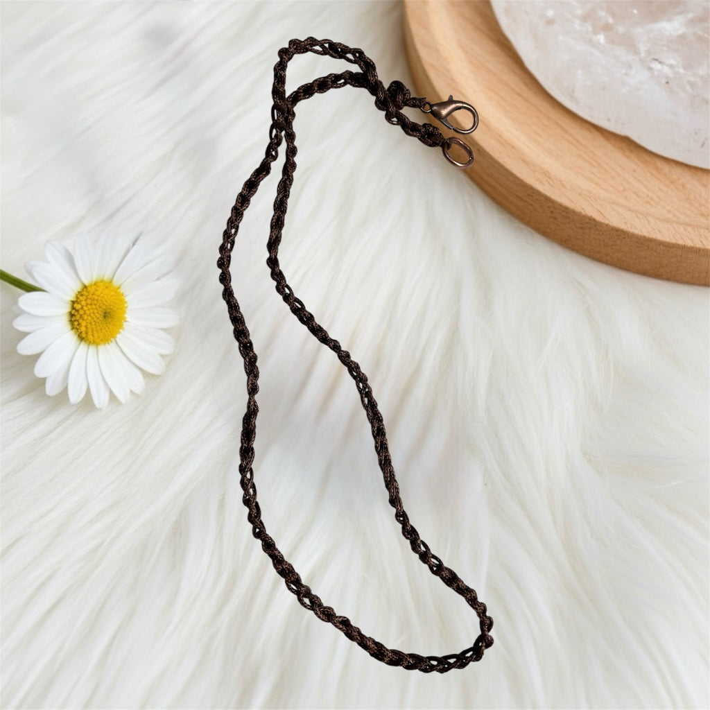 Handmade Black/Brown Cord & Leather Necklaces - Connie’s Crystals 