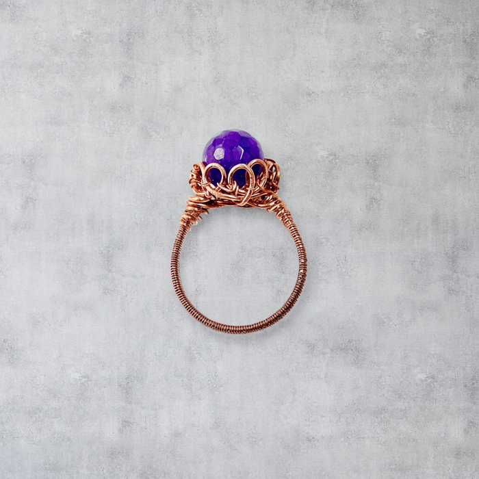 Purple Dragon Vein Handcrafted Ring