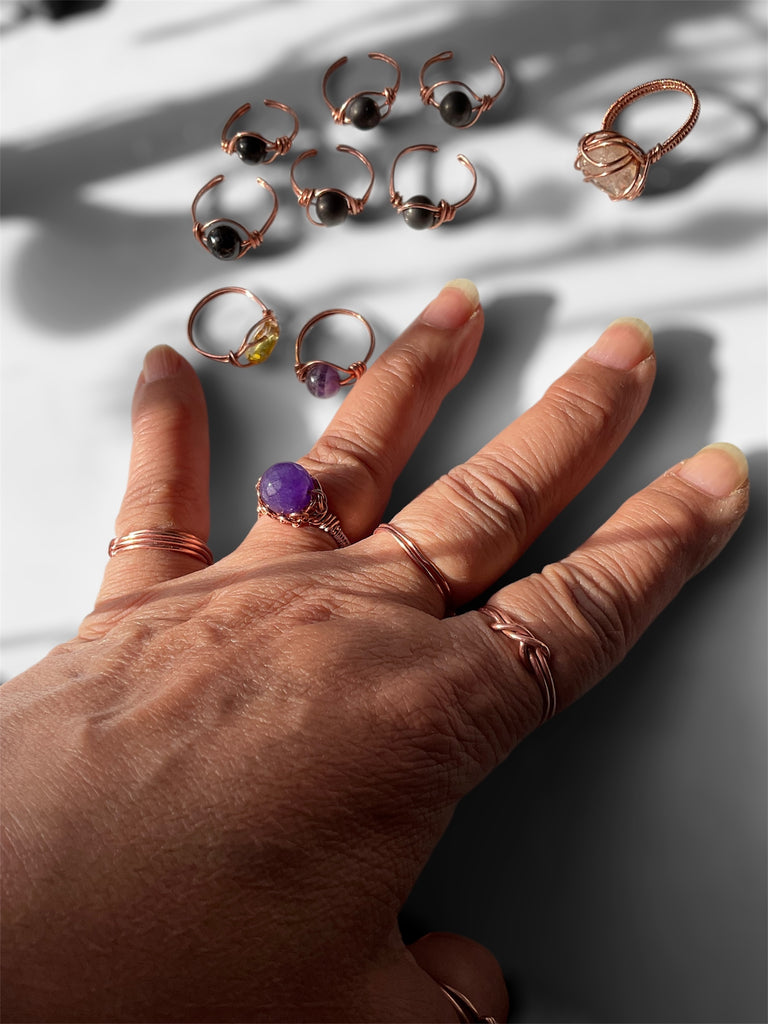 Purple Dragon Vein Handcrafted Ring