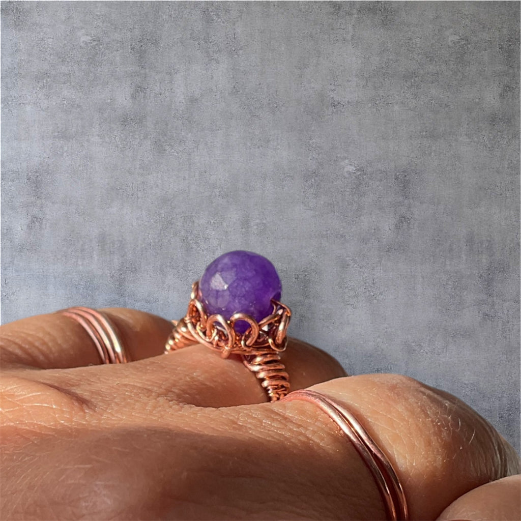 Purple Dragon Vein Handcrafted Ring