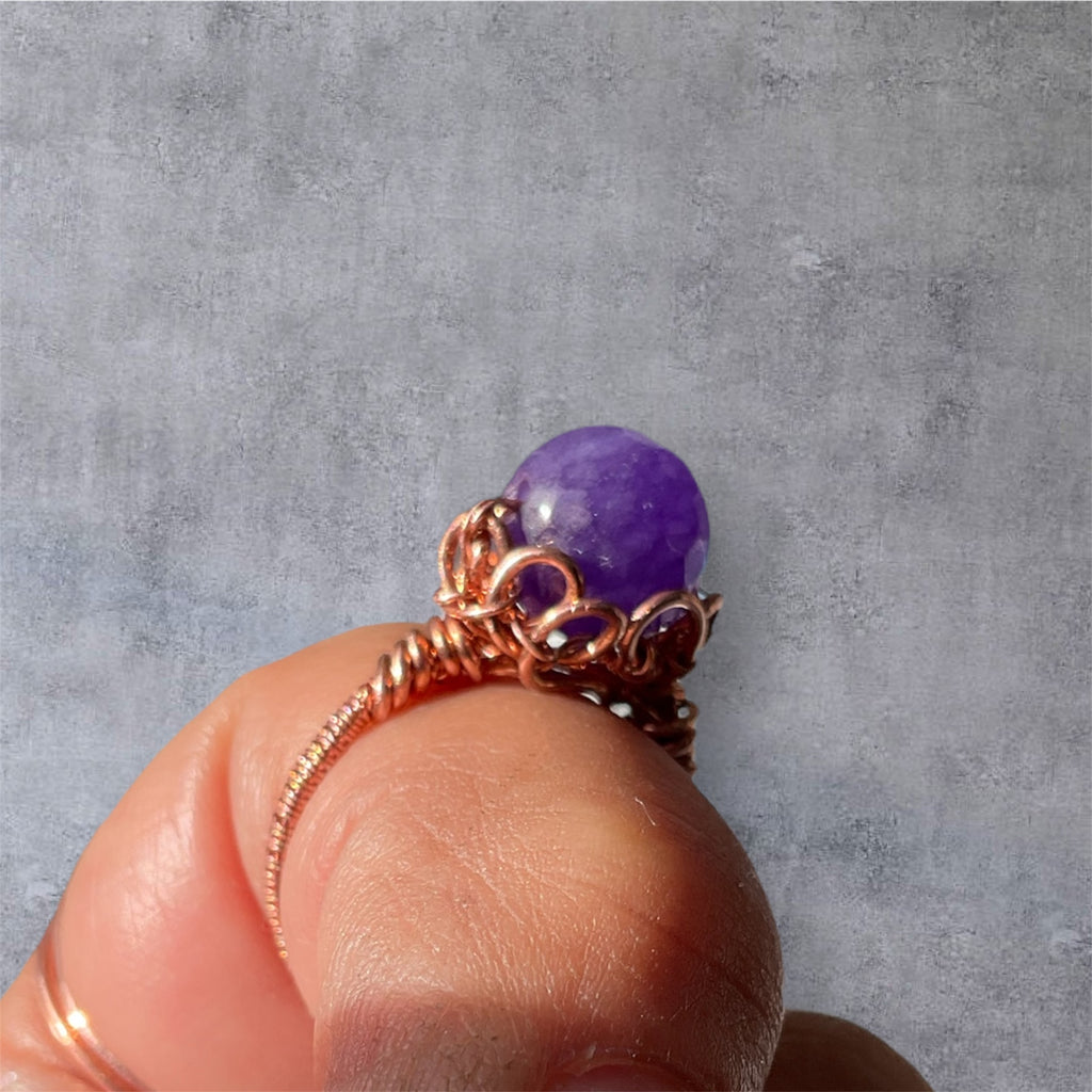 Purple Dragon Vein Handcrafted Ring