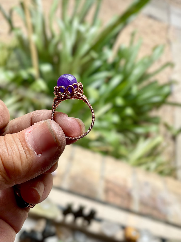 Purple Dragon Vein Handcrafted Ring