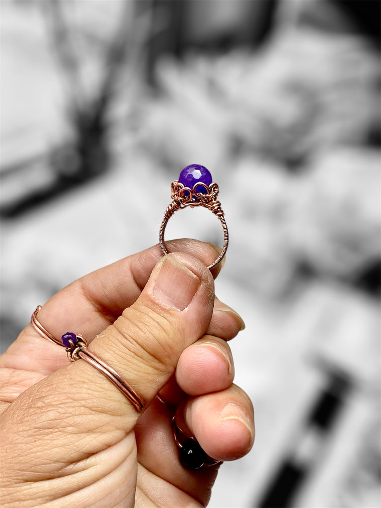 Purple Dragon Vein Handcrafted Ring