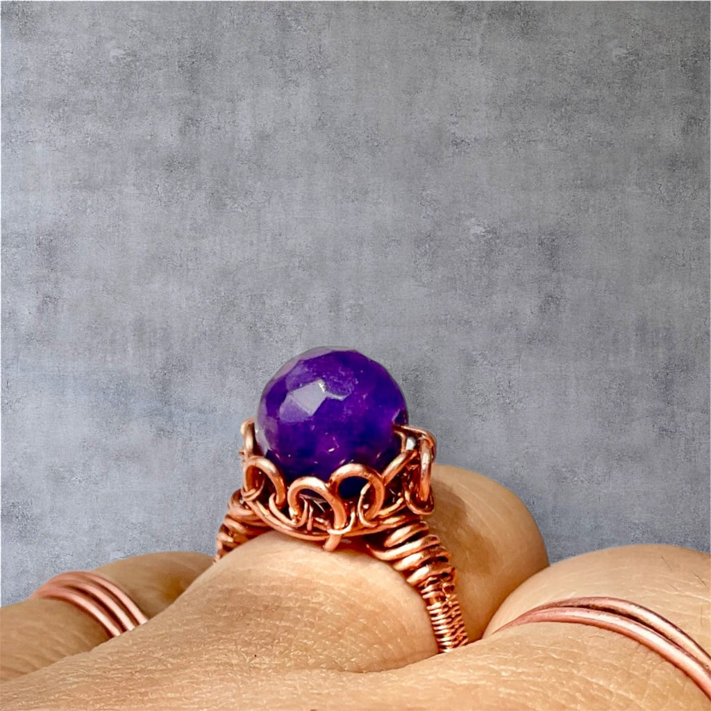 Purple Dragon Vein Handcrafted Ring