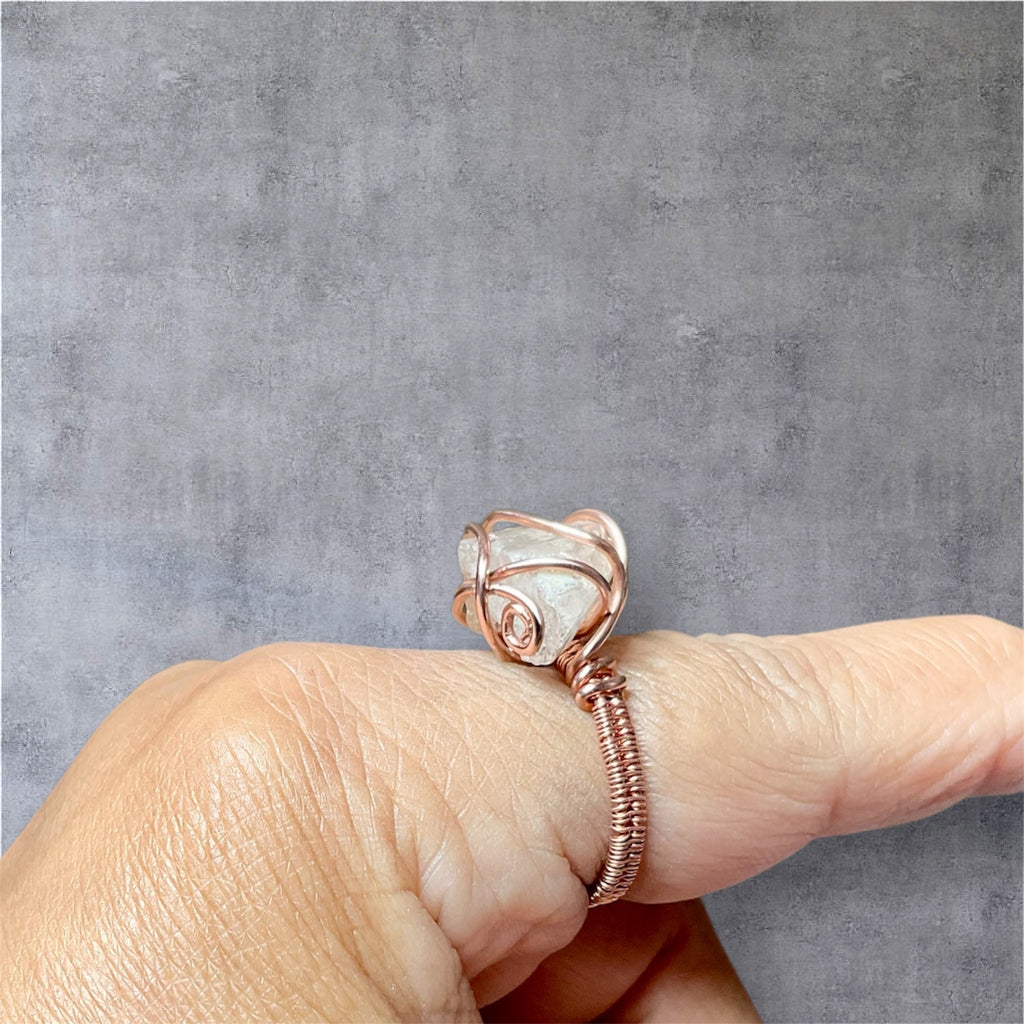 Peach Topaz Handcrafted Ring