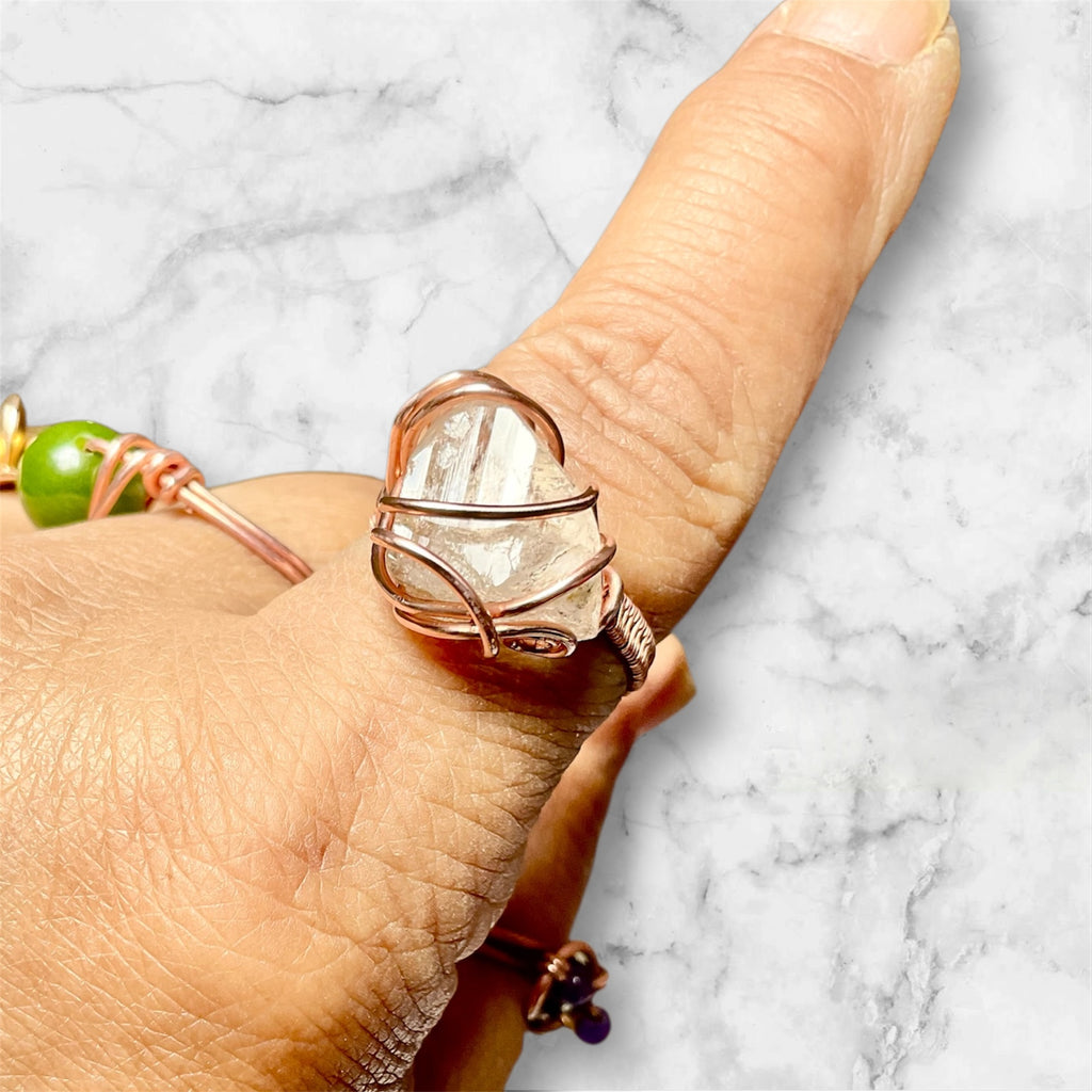 Peach Topaz Handcrafted Ring
