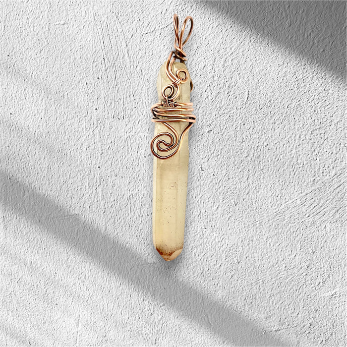 Harlequin Quartz Point with Lepidocrocite Incusions