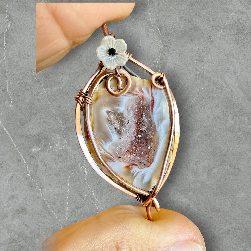 Druzy Geode Agate Pendant