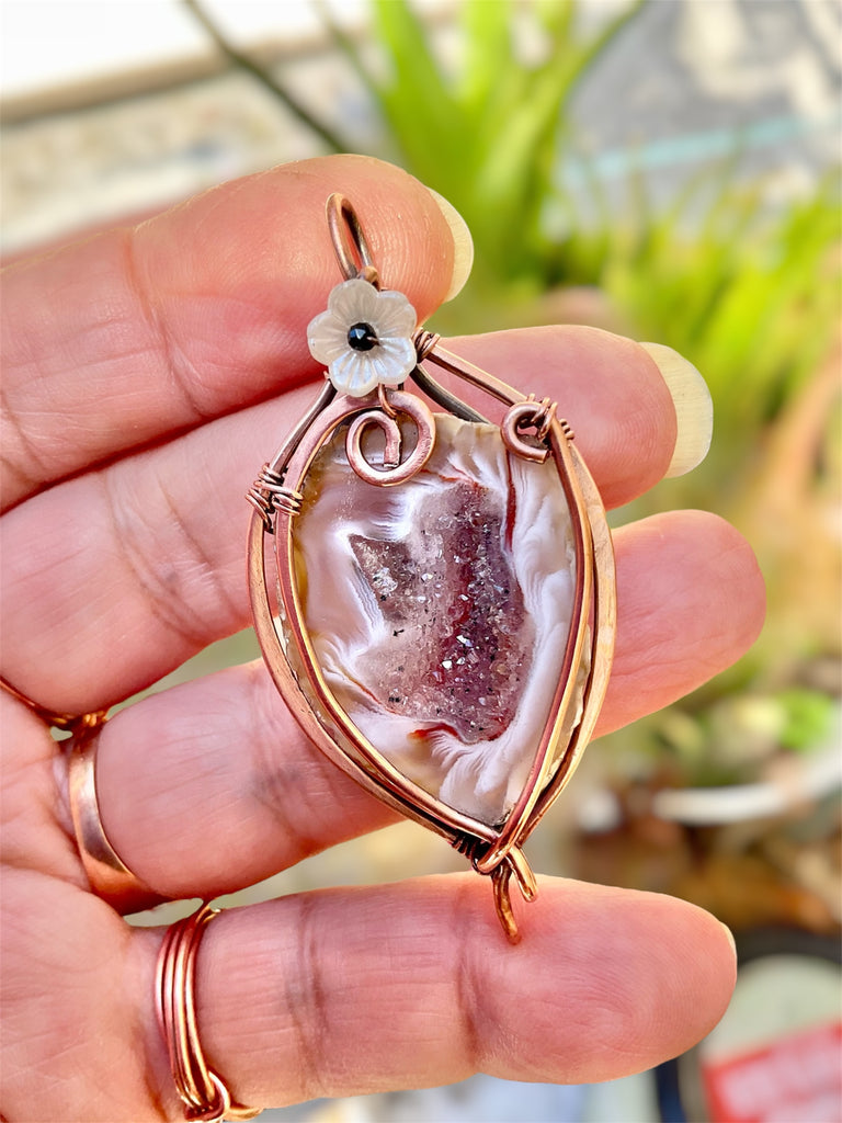 Druzy Geode Agate Pendant