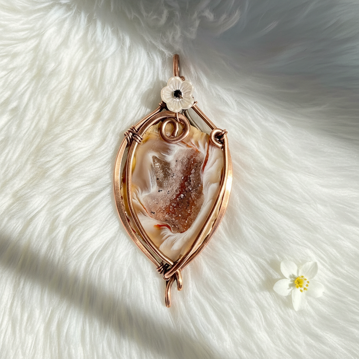 Druzy Geode Agate Pendant