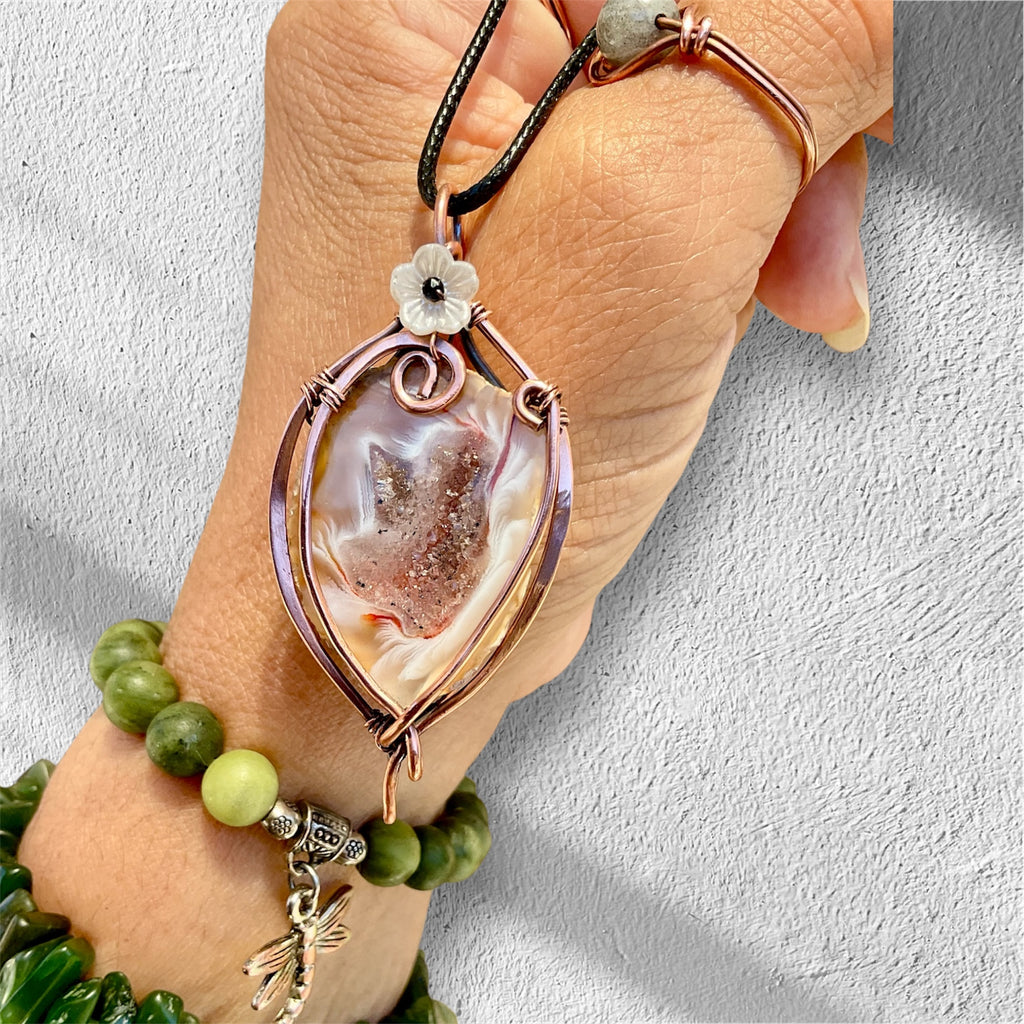 Druzy Geode Agate Pendant