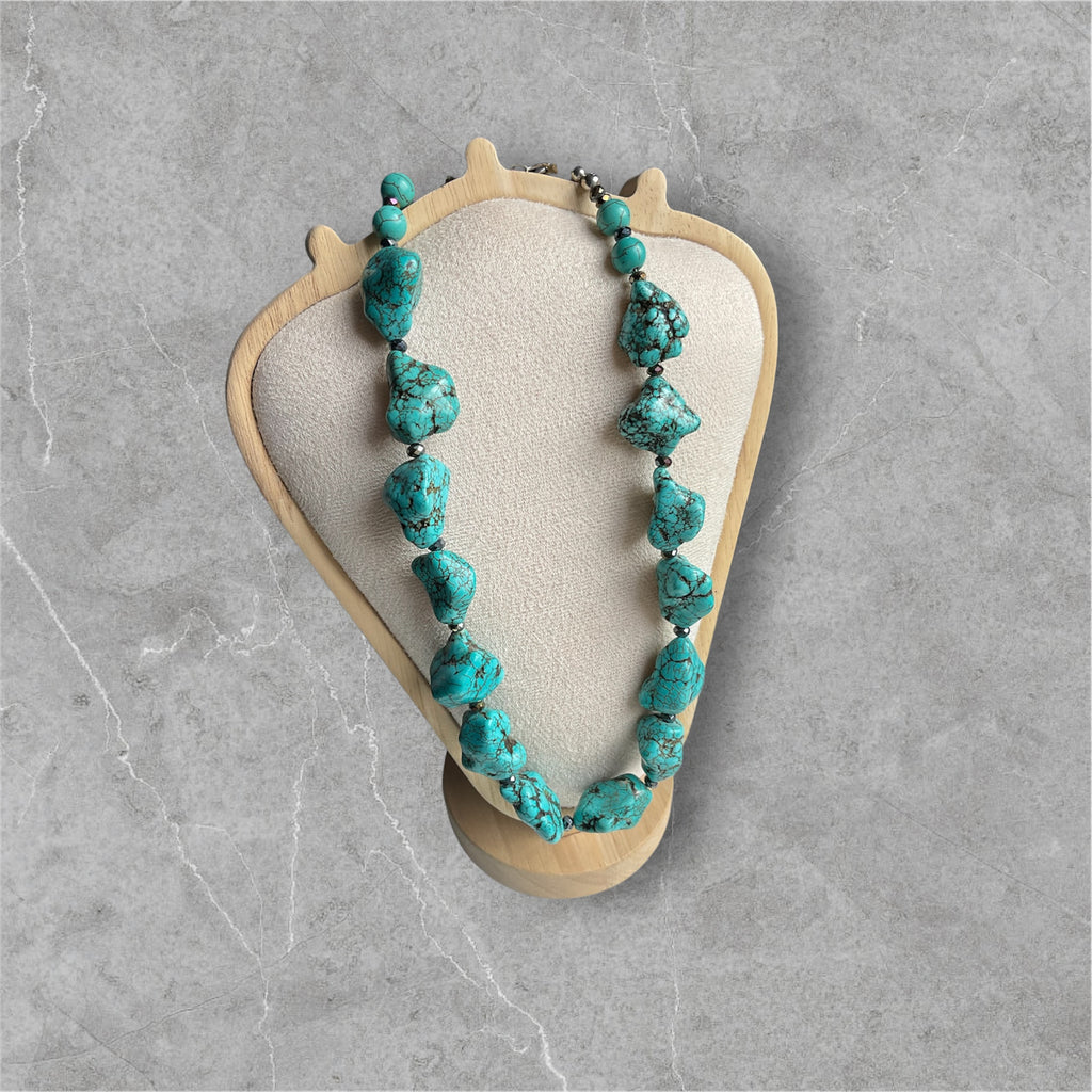 Chunky Dyed Howlite Statement Necklaces – Handmade