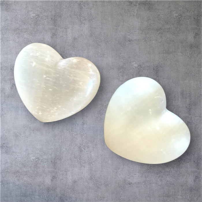 Selenite Puffy Heart - Connie’s Crystals 