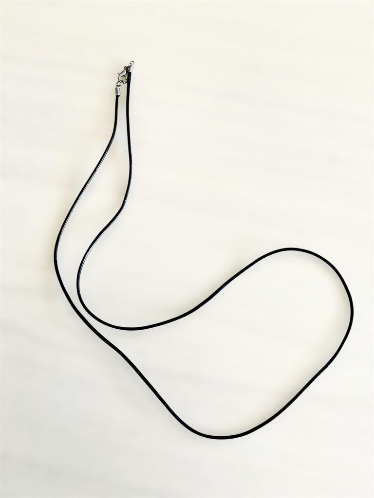 Handmade Black Cord & Leather Necklace - Connie’s Crystals 