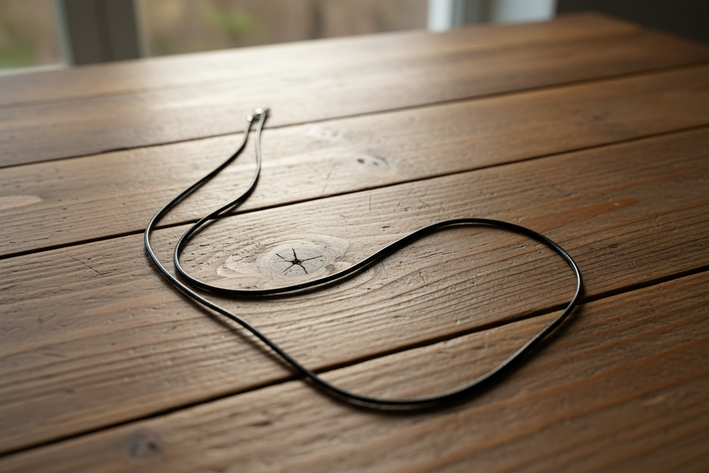 Handmade Black Cord & Leather Necklace - Connie’s Crystals 