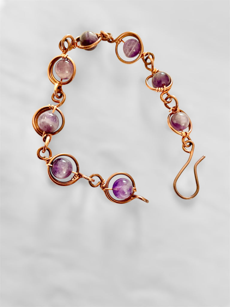 Amethyst Link Bracelet - Connie’s Crystals 