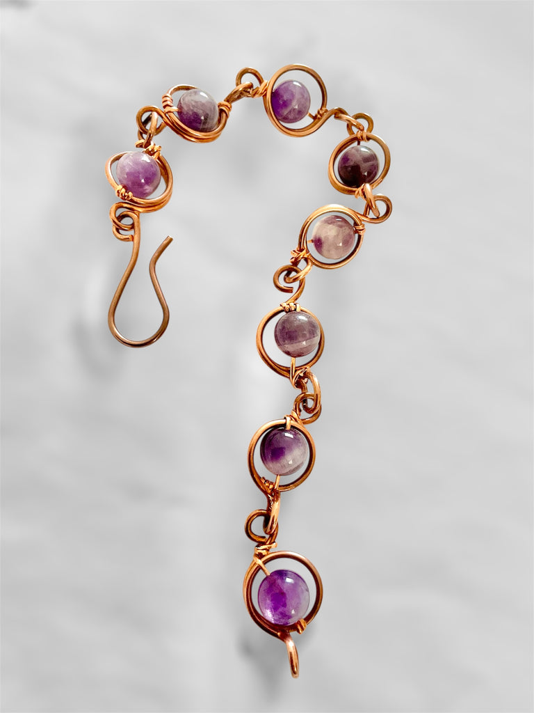 Amethyst Link Bracelet - Connie’s Crystals 