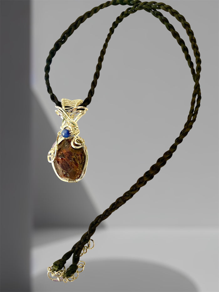 Raw Garnet Pendant – Sterling Silver Wire Wrapped - Connie’s Crystals 