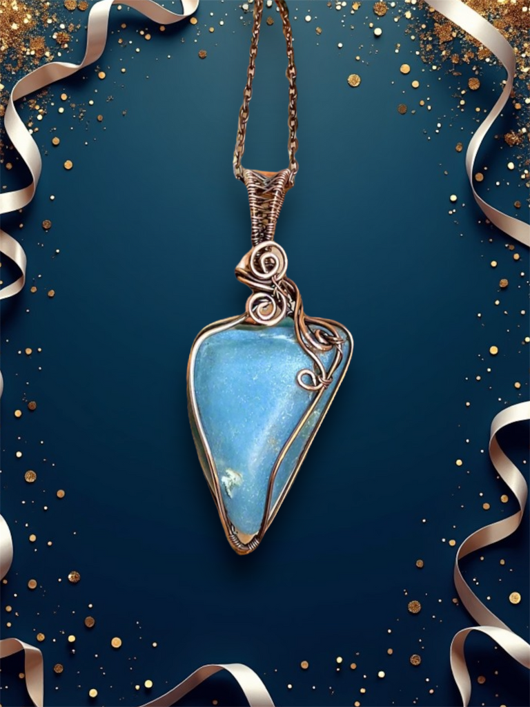 Celestite Wire Wrapped Pendant