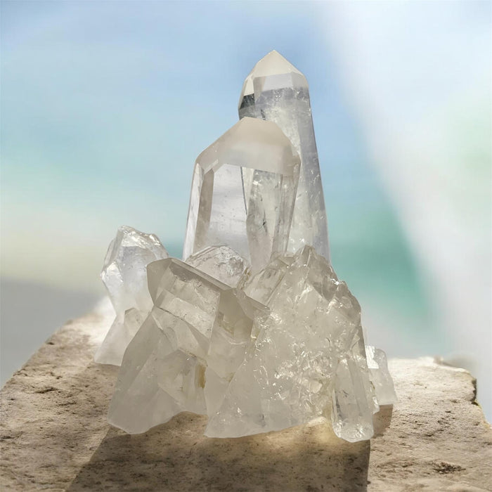 Clear Quartz Cluster – Natural Crystal Formation