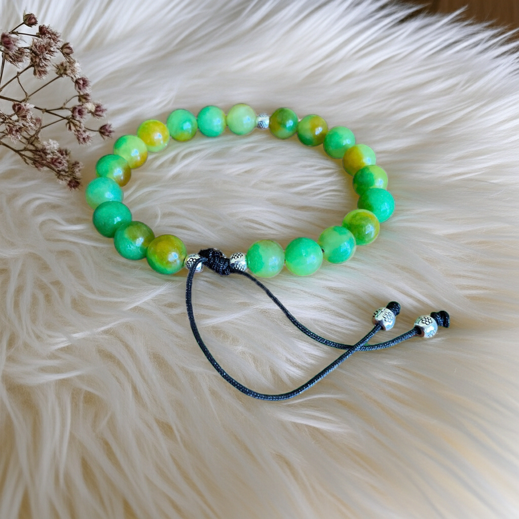 Green Chalcedony Adjustable Bracelet - Connie’s Crystals 