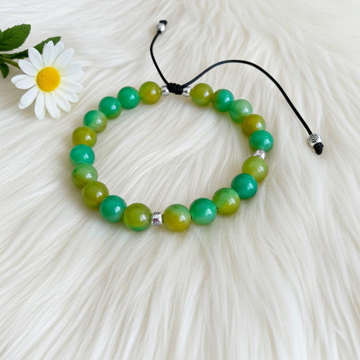 Green Chalcedony Adjustable Bracelet - Connie’s Crystals 